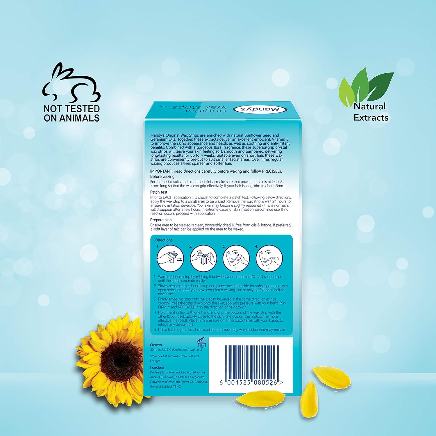 Mandy’s Original Wax Strips for Face Pack of 20 strips BigaMart