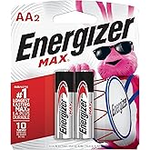 Energizer MAX Alkaline Batteries, 2 Batteries/Pack 2 Batteries/AA Battery ,Multi, 2 Count