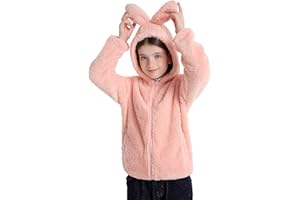 maoo garden Girls Boys Fleece Jacket Kids Winter Sherpa Coat Lightweight Full-Zip Spring Fall Windbreaker