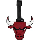 Desert Cactus Chicago Bulls PVC Luggage Tag ID Tag for Bags (PVC) | Officially Licensed CHI Chicago Bulls NBA Basketball Travel Bag Label Suitcases ID Holder, Team Merch