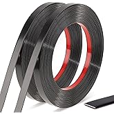 Fyguard Black Trim Peel and Stick 0.4'' W × 394''L Total Strip Tape, 2 Rolls Self-Adhesive Molding Trim Tape for Mirror Frame Border Walls Cabinet Tile Decorative