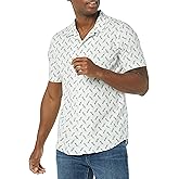 Amazon Essentials Mens Vacation Cotton Resort Shirt, Slim-Fit Short Sleeve