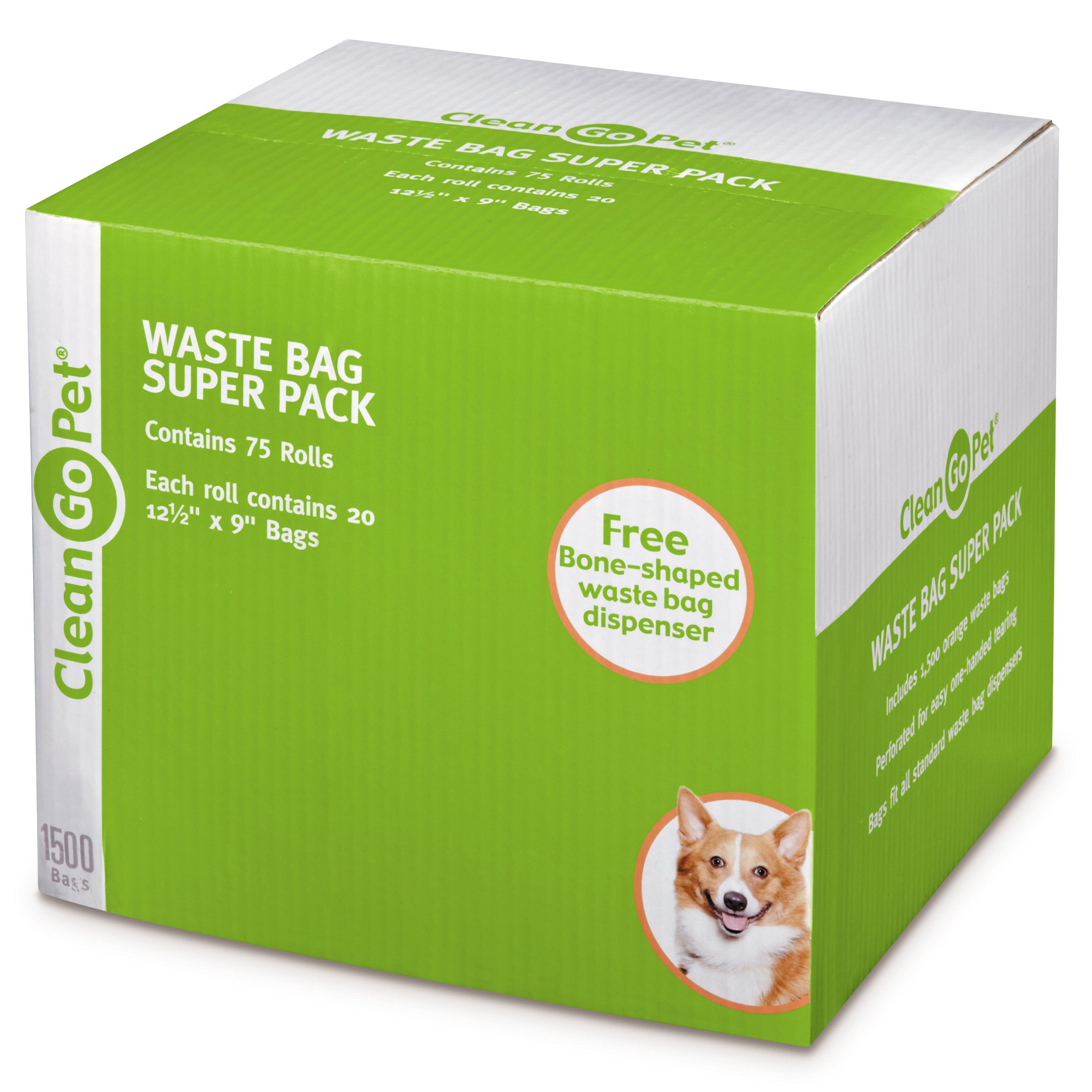 Clean Go Pet Dog Waste Bags, Super Pack, 75 Perforated Rolls, Total of 1500 721343189992 eBay
