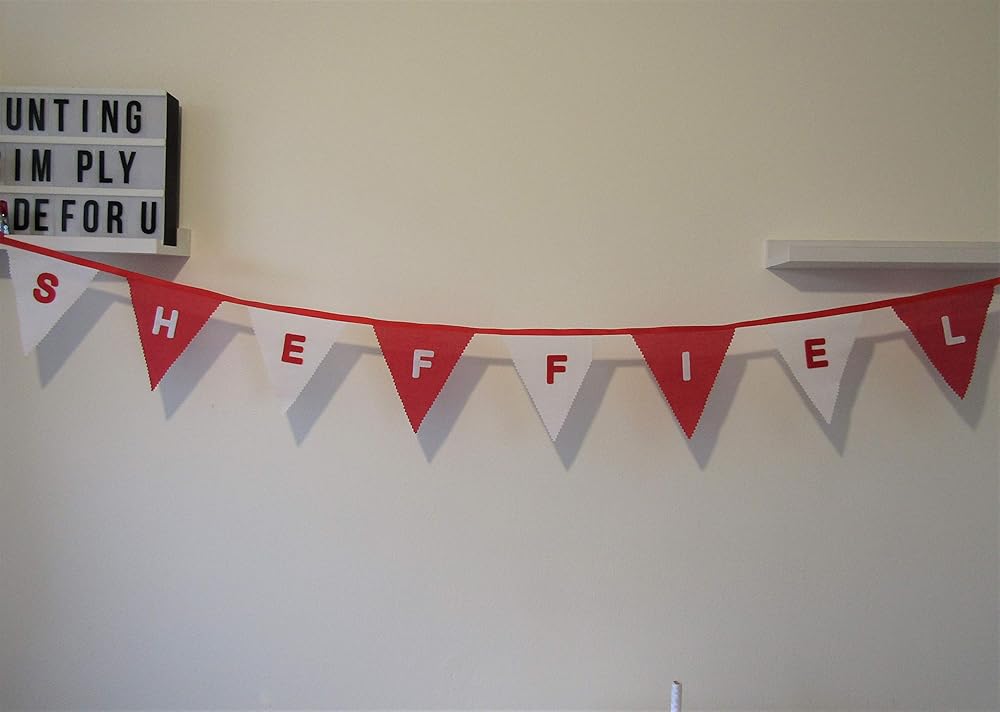 Sheffield football banner Party decorations F A Cup Amazon.co.uk Handmade