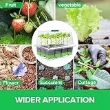KAHEIGN 6Pcs Seed Starter Trays 72 Cells Silicone Propagator Kit with Lids view 7