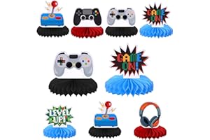ZHUOWEISM 6 PCS Video Game Honeycomb Table Centerpiece Game On Controllers GamePad Table Toppers Centerpieces Decro for Game 
