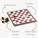 Jaques of London Draughts Board Game 12" Foldable Checkers Set UK Family Since view 5