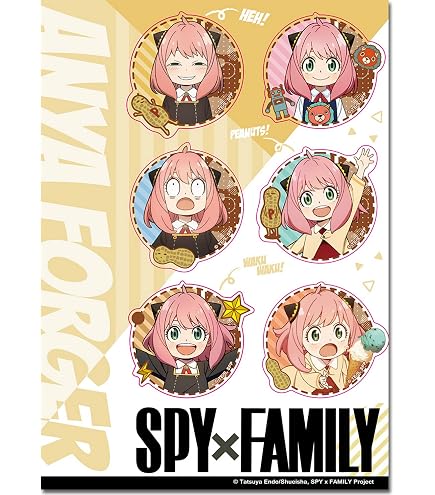 Spy X Family Anya Forger Smug HEH Face Vinyl Sticker – 3pc Set - View #2