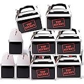 ArianQicult Top Secret Spy Party Favor Boxes - 12Pcs Secret Agent Candy Gift Boxes, Murder Mystery Spy Themed Party Decorations for Kids Escape Room Agent Themed Events Supplies Birthday Gift