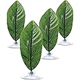 4 Pieces Betta Bed Leaf Hammock for Betta Fish, Lightweight and Realistic Resting Spot, No BPA, Practical, Comfortable and Safe (Single Leaf)
