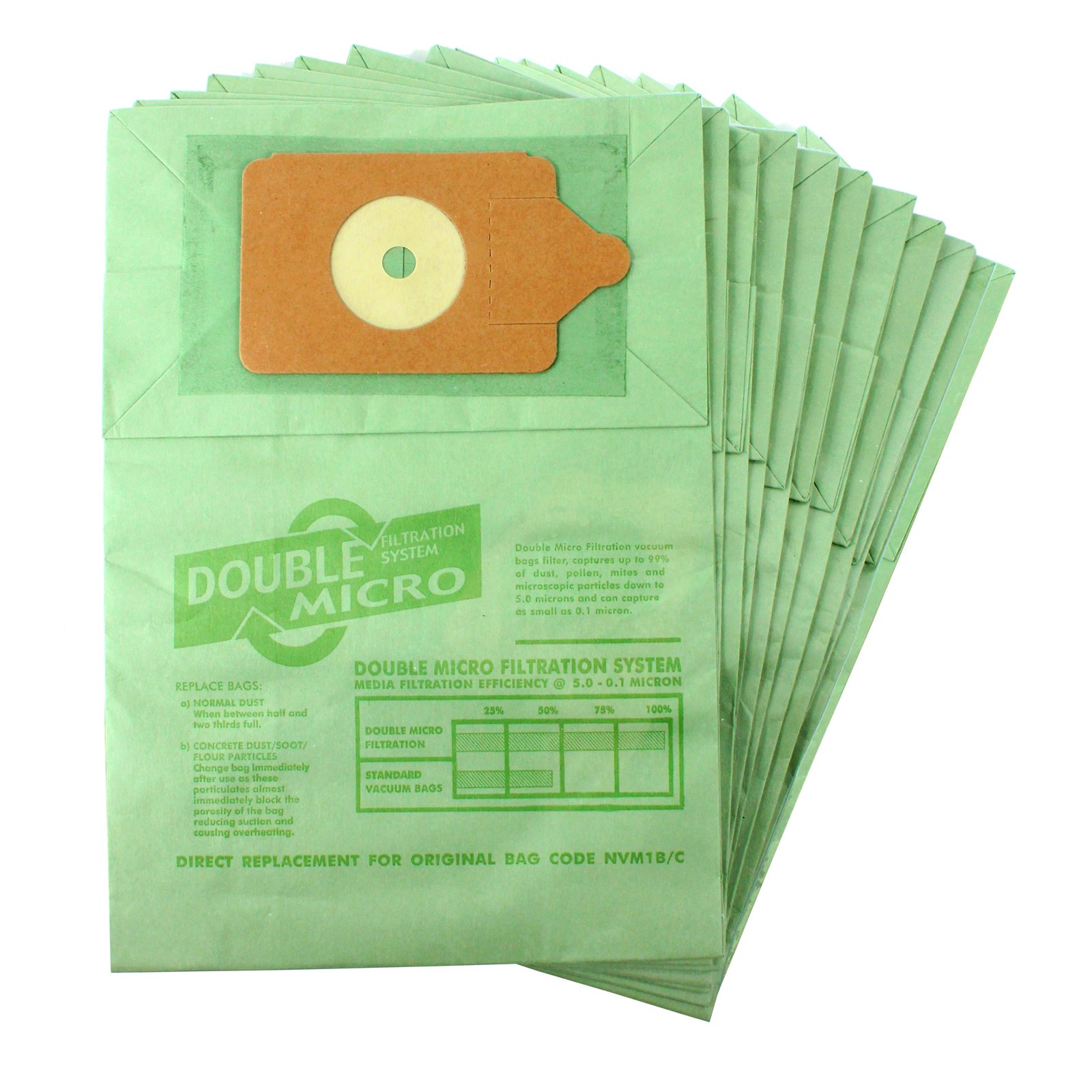 SPARES2GO Paper Dust Bags for Numatic Henry XTRA HVX200a HVX-200 Vacuum Cleaner (Pack of 10)