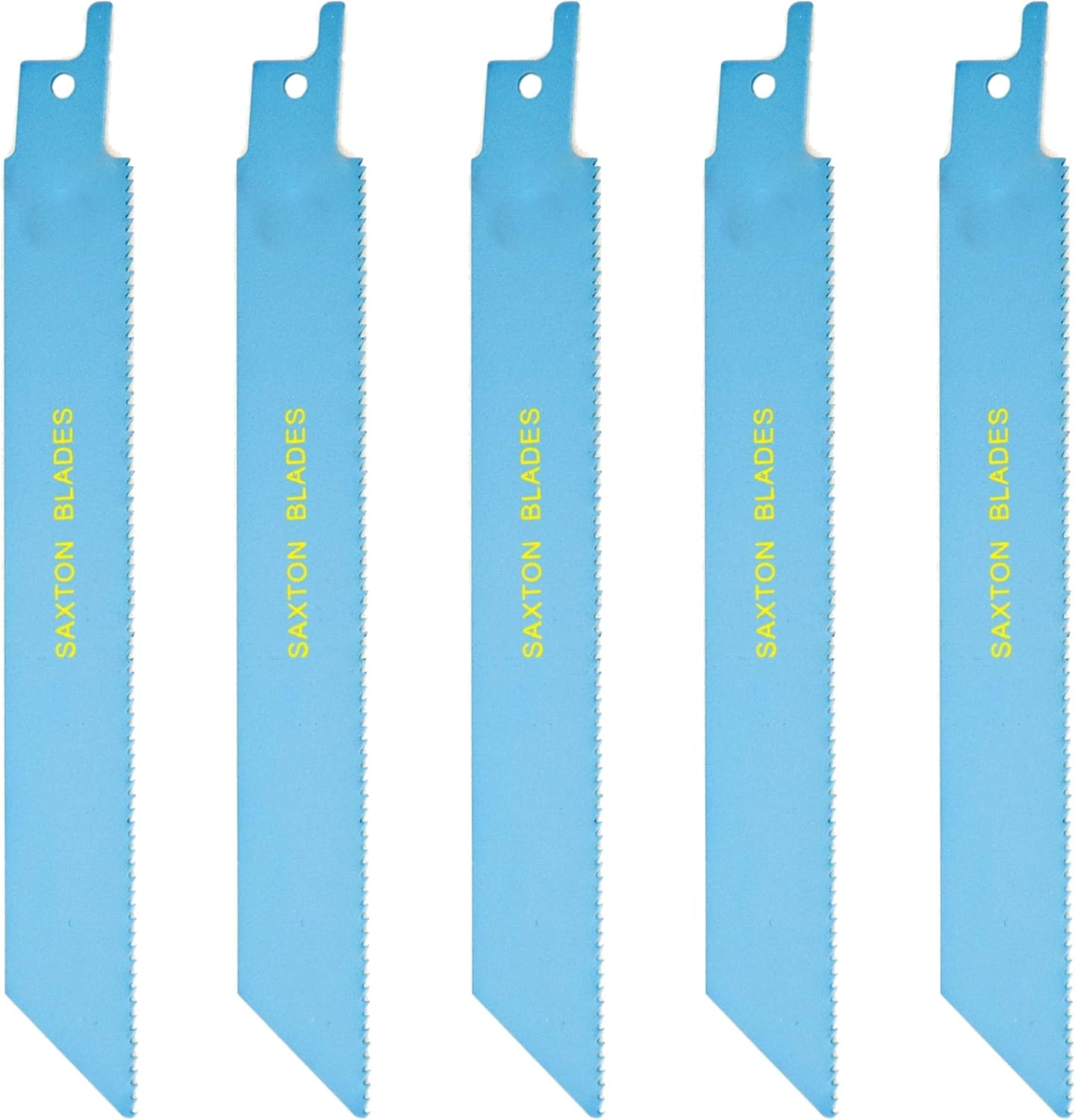 5x Saxton 200mm Heavy Duty Reciprocating Sabre Saw Metal Blades R825BF fits Bosch, Dewalt, Makita etc