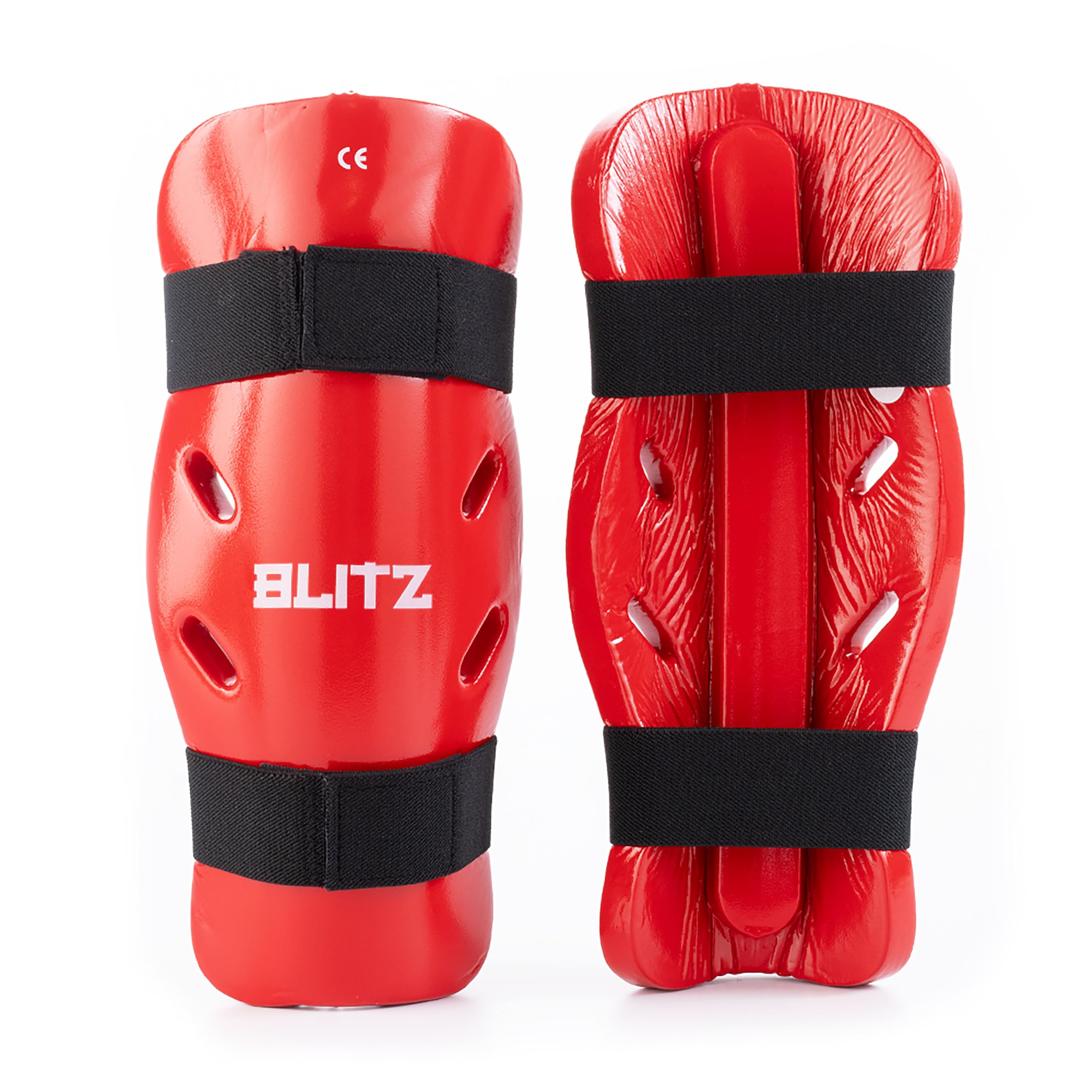 Blitz Dipped Foam Shin Guards - Red - XX-Small