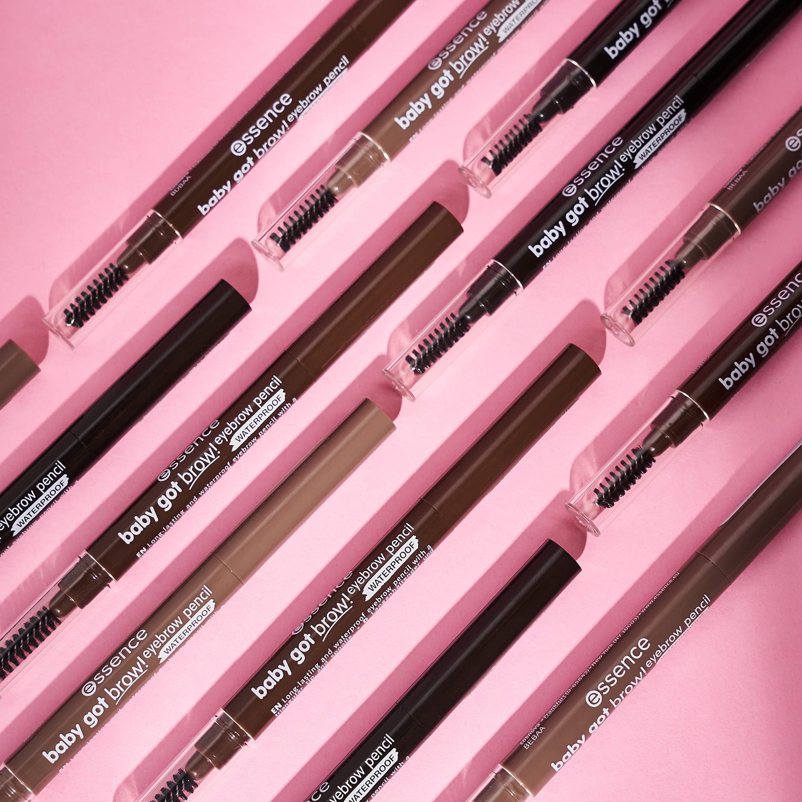 essence | Baby Got Brow! Eyebrow Pencil | Long Lasting & Waterproof with Spoolie | Vegan, Cruelty Free, Formulated without Parabens, Preservatives & Oils (30 | Dark Brunette)