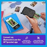 HP Sprocket 2x3 Instant Photo Printer Bluetooth Mobile Portable Black 2x3 view 3