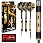RED DRAGON - Golden Eye - 22g, 24g, 26g, 28g, 30g, 32g Professional 85% Tungsten Darts Set with Flights and Stems