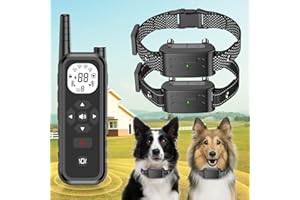Wireless Dog Fence for 2 Dogs - Electric Fence for Dogs Electric Fence with Training Collar Rechargeable Pet Containment Syst