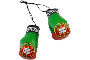 Portugal Country Flag Mini Boxing Gloves to Hang Over Your Automobile Mirror New