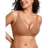 OEAK Womens Jelly Bras Wireless Deep V Bralette Comfy Push Up Tshirt Bras | Comfortable,support and lift,no underwire,bralettes,plunge,full coverage,invisible,balconette,minimizer,no show,soft