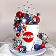 Spider Cake Topper Set - Birthday Decor With Spider Webs, Stars, City Buildings For Boys & Men Parties - View #4