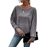 RICHSTORY Womens Long Sleeve Shirts Crewneck Tunic Tops Pullover Sweaters Business Casual Blouses Fall Fashion 2025