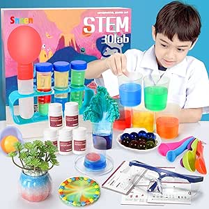 SNAEN Science Kit with 30 Science Lab Experiments,DIY STEM Educational Learning Scientific Tools for 3 4 5 6 7 8 9 10 11 Years Old Boys Girls Kids Toys Gift