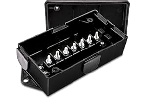 ONLINE LED STORE True Mods 7-Way Junction Box for Trailer Cord Wiring [Brake & Light Control] 7-Pin Wire Cable Connection Terminal Waterproof Distribution Splice Block for RV Boat Camper Travel Utility Semi Trailer