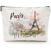 Sitsink Paris Souvenirs Travel Essentials - Eiffel Tower Paris Souvenirs from France, Paris Gifts for Women Small Cosmetic Bag for Purse, Paris Travel Must Haves Small Makeup Bag Gifts for Girls