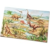 Melissa & Doug Dinosaurs Floor Puzzle - 48 Pieces (2 Feet x 3 Feet Assembled) - FSC Certified
