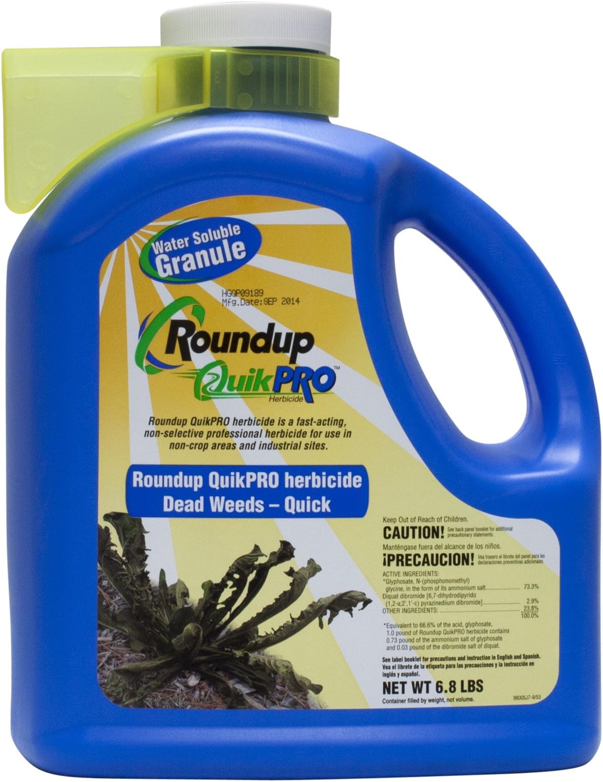 Monsanto Roundup QuikPro Non-Selective Herbicide - 4 x 6.8 Pound Jugs