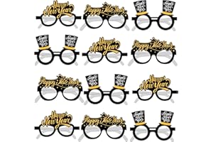KatchOn, 2026 Glasses New Years - Pack of 12 | Happy New Year Eyeglasses 2026 for New Years Eve Party Supplies 2026 | NYE Party Glasses | Happy New Years Decorations 2026 | NYE Decorations 2026