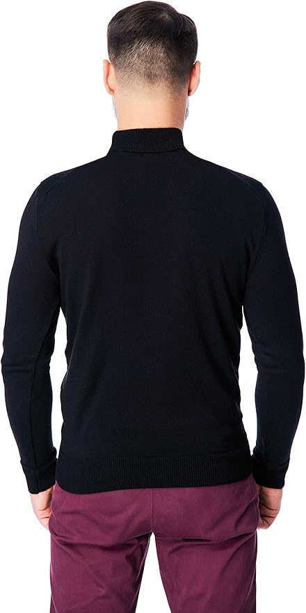 mens mock neck merino wool sweater