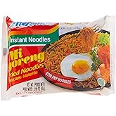 Indomie Mi Goreng Instant Stir Fry Noodles, Halal Certified, Original Flavor (Pack of 30)