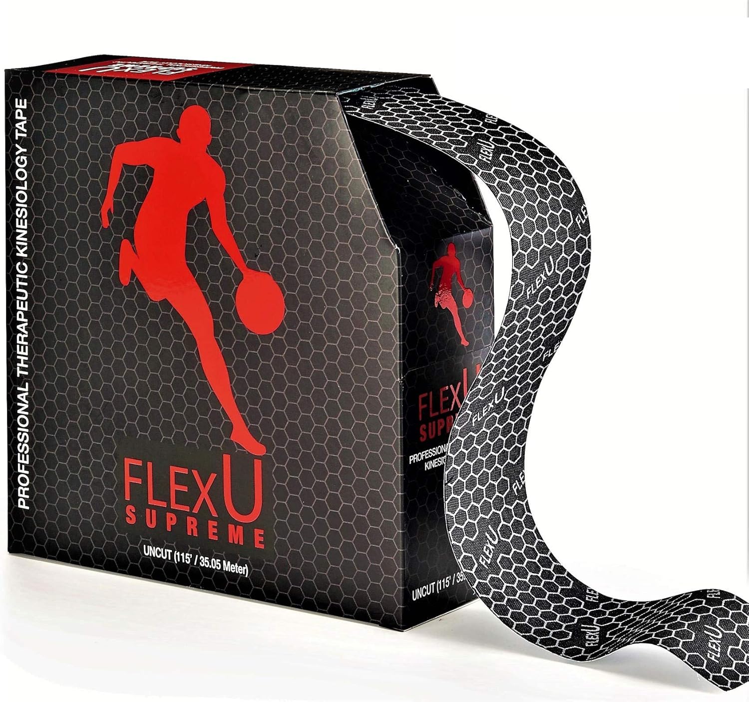 FlexU Kinesiology Tape; Black Pre-Cut, Bulk Pack: Sports & Outdoors