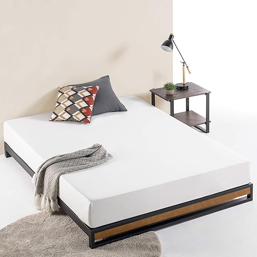 Amazon Com Zinus Good Design Award Winner Suzanne 6 Inch Metal And Wood Platforma Bed Frame No Box Spring Needed Wood Slat Suport Brown Queen Furniture Decor