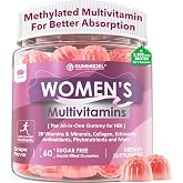 Womens Multivitamin Gummy + Iron for Woman Daily Wellness &amp; Beauty, 60 Cts | Methylated Multivitamin for Women + Collagen, Magnesium, Vitamins A, C, D, E, Bs, Biotin for Hair Skin &amp; Nails, Sugar Free