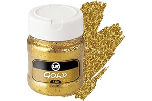 ULTIMATE STATIONERY Gold Glitter Bulk, Fine Glitter for Crafts, Resin and Scrapbooking – 4 OZ Shaker Bottles Great for Tumblers and Crafts
