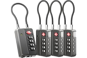 LUGGEX TSA Locks for Luggage, One-Button Reset TSA Approved Luggage Locks, Suitcase Locks, Ease of Use & Durable