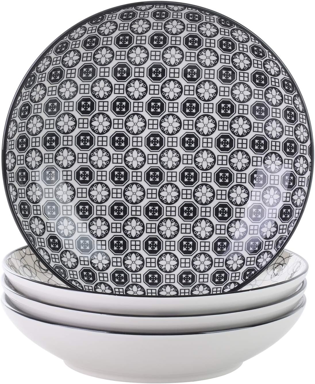 Vancasso S rie Haruka Assiette Creuse 4 Pi ces En Porcelaine Style 