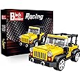 Block Builder Jeep Wrangler Car Building Block Set (242 Pieces). Racing Car Building Blocks for Kids and Adults