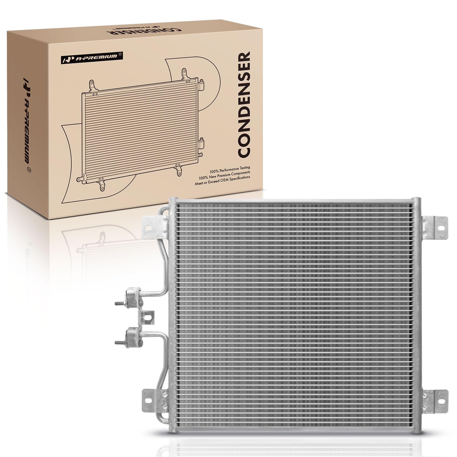 Photo 1 of A-Premium Air Conditioning A/C Condenser Compatible with Ford F650 2001-2007, F750 2004-2007 & International Harvester 2674 1996, 4900 1991, 7300 2003-2007, 7400, 7500, 7600, 7700, 5600i 9100i SBA