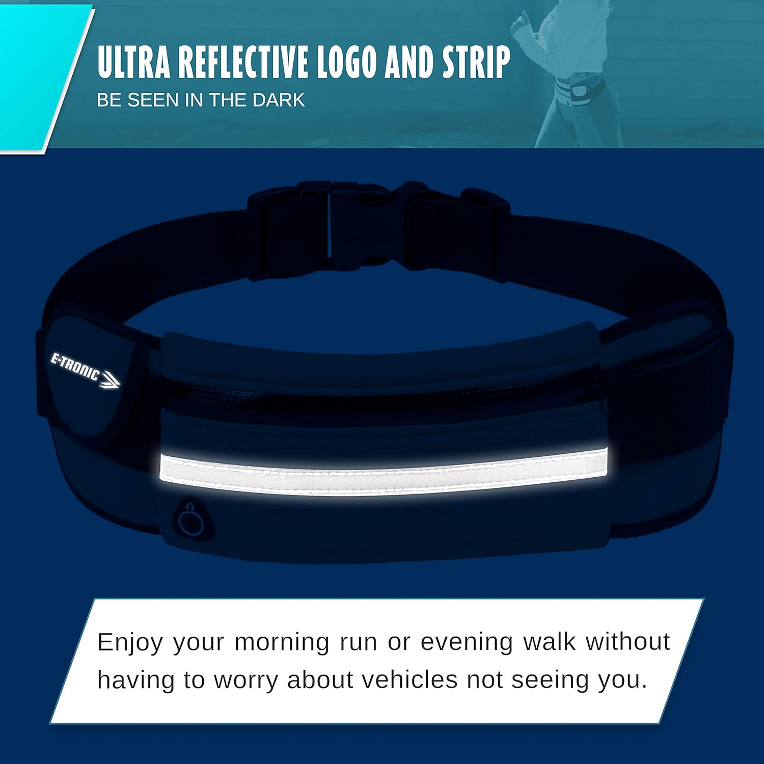 E Tronic Edge Waist Packs: Best Comfortable Unisex Running Belts That Fit All Waist Sizes & All Phone Models for Running, Hiking, Workouts, Cycling, Travelling Money Belt & More, Black : Sports & Outdoors