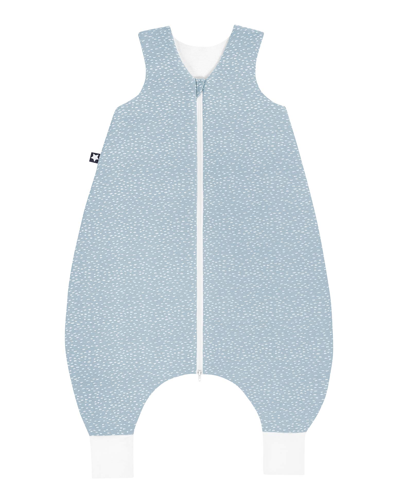 Julius Zöllner 9082569260 Jersey Jumper Sleeping Bag with Legs Tiny Squares Greenery Size 80, Green