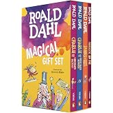 Roald Dahl Magical Gift Boxed Set (4 Books): Charlie and the Chocolate Factory, James and the Giant Peach, Fantastic Mr. Fox,Charlie and the Great Glass Elevator