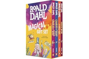 Roald Dahl Magical Gift Boxed Set (4 Books): Charlie and the Chocolate Factory, James and the Giant Peach, Fantastic Mr. Fox,Charlie and the Great Glass Elevator