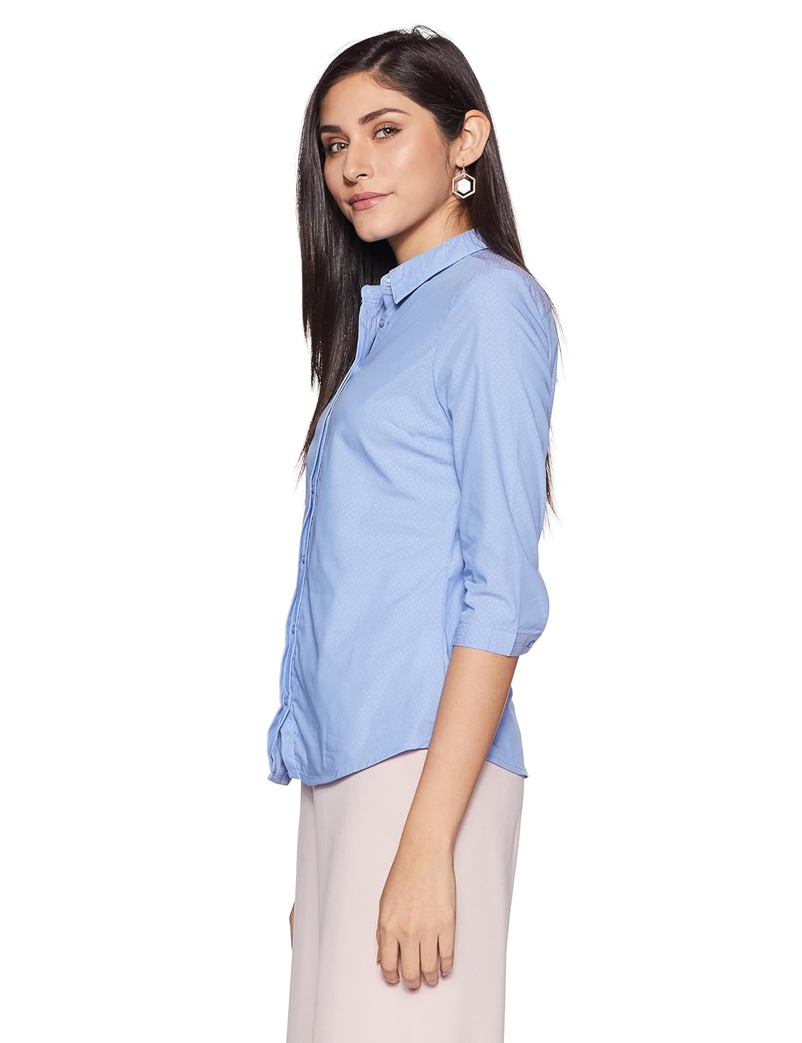van heusen women's regular fit cotton shirt
