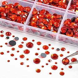 6736pcs Hotfix Rhinestones Flatback,Orange