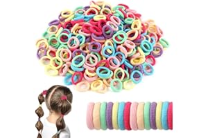 OKXIRI 500 PCS Toddler Hair Ties, Kids Hair Ties, Baby Colorful Hair Accessories for Girls and Kids, No Damage Ponytail Holders No Crease for Baby Infants for Little Girls