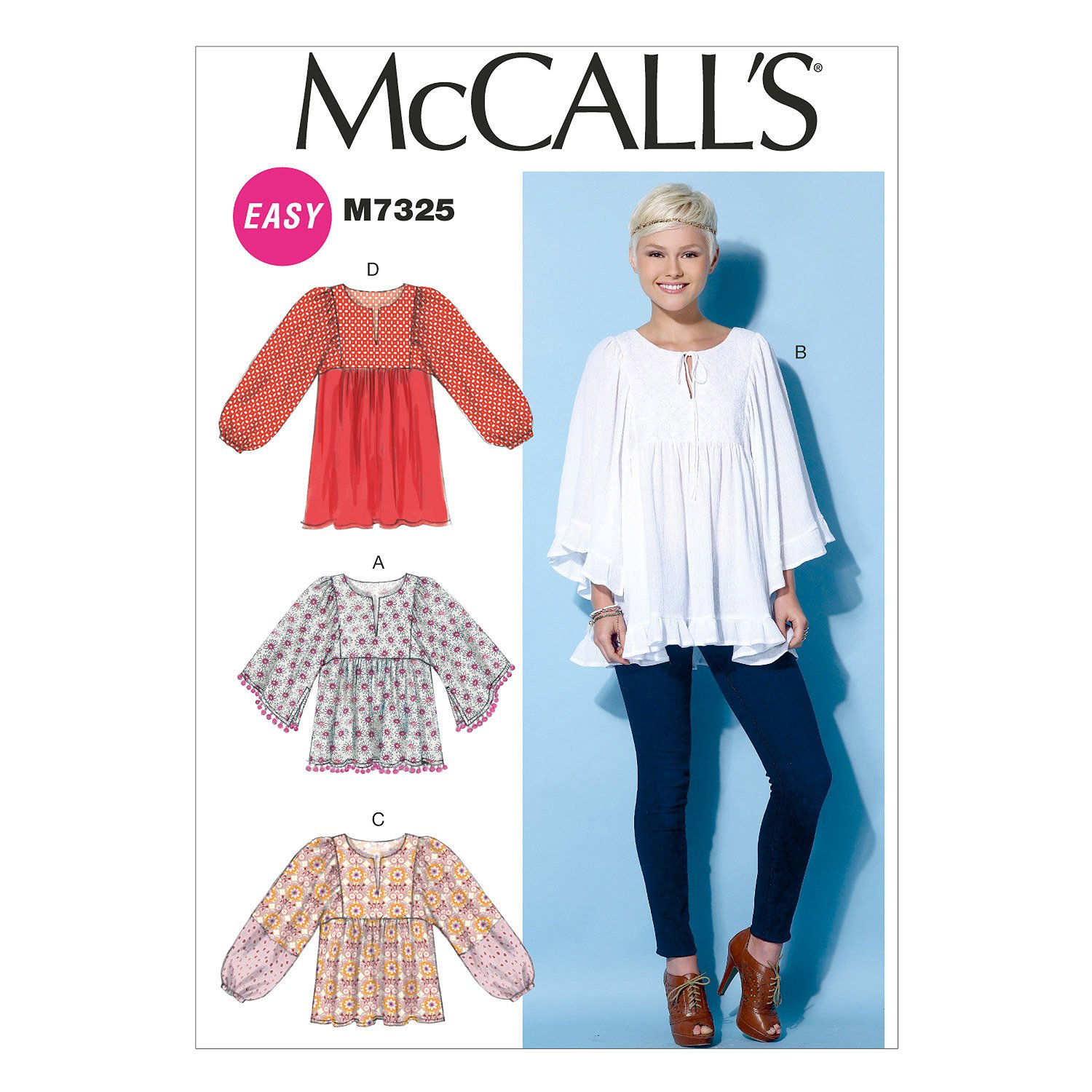 Mccall's Patterns 7325 ZZ Sizes Large - 2X-Large Misses Tops and Tunic, Multi-Colour