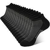 BAMBOO COOL Men's Ankle Socks Athletic Cushioned Moisture Wicking, Running Socks Arch Support Breathable, Heel Tab 8 Pack